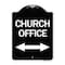 Signmission Church Parking W/ Bidirectional Arrow Heavy-Gauge Aluminum Sign, 24" x 18", BW-1824-24273 A-DES-BW-1824-24273 - alternate 1